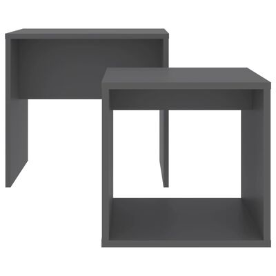 vidaXL Coffee Table Set Grey 48x30x45 cm Engineered Wood