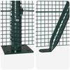 vidaXL Fence Post Green 25 x 0.8 m (12 x 12 mm mesh) Steel and PVC