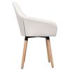vidaXL Dining Chairs 4 pcs Cream Fabric