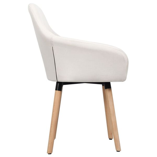 vidaXL Dining Chairs 4 pcs Cream Fabric