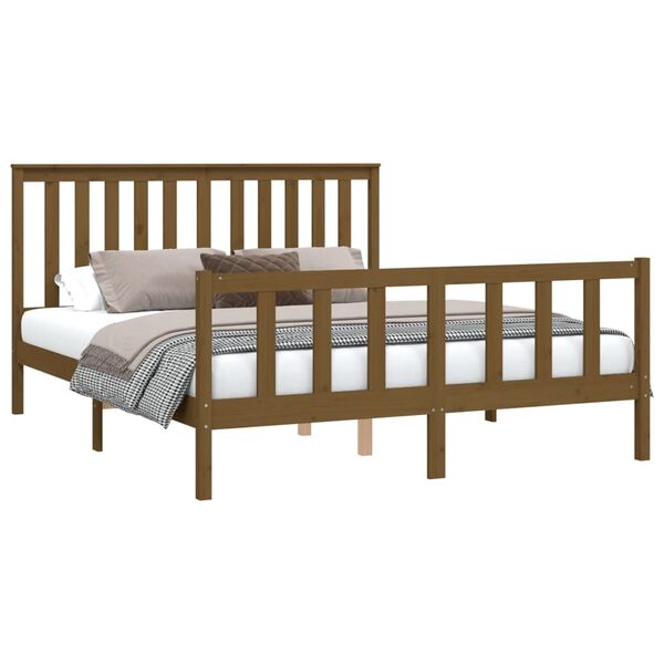 vidaXL Bed Frame without Mattress Honey Brown 160x200 cm Solid Wood Pine