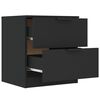 vidaXL Bedside Cabinet Black Engineered Wood