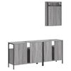 vidaXL 3 Piece Bathroom Furniture Set Grey Sonoma Engineered Wood