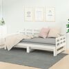 vidaXL Pull-out Day Bed without Mattress White Solid Wood Pine 2x cm