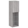 vidaXL 5 Piece TV Wall Units with LED Grey Sonoma Engineered Wood