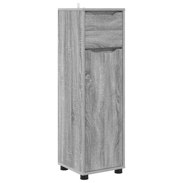 vidaXL Bathroom Cabinet Grey Sonoma 30.5 x 30 x 101 cm Engineered Wood