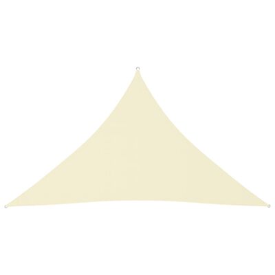 vidaXL Sunshade Sail Oxford Fabric Triangular 2.5x2.5x3.5 m Cream