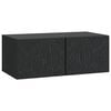 vidaXL Wall-Mounted TV Cabinet 98 x 31 cm Black Engineered Wood
