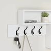 vidaXL Wall-Mounted Coat Rack White 100 x 12 x 43.5 cm Engineered wood