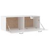 vidaXL Wall Cabinet White 100x36.5x35 cm Engineered Wood