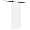 vidaXL Sliding Door White and Black 86 x 198.5 cm Solid Pine Wood