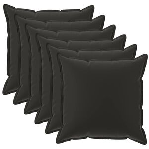 vidaXL Cushion Cover 6 pcs HOUTEN Black 30 x 30 cm Polyester