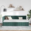 vidaXL Corner Bed Frame with Headboard Dark green 90 x 190 cm Velvet