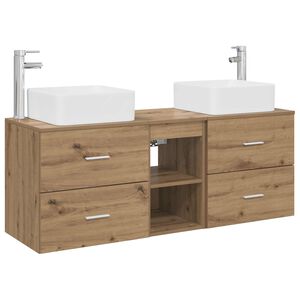vidaXL Bathroom Cabinet Set 3 pcs Artisan Oak 49.5 x 41 x 63 cm