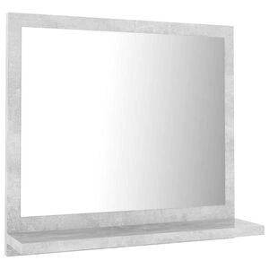 vidaXL Bathroom Mirror Concrete Grey 40x10,5x37 cm Engineered Wood
