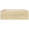vidaXL Bed Frame without Mattress Sonoma Oak 140x200 cm
