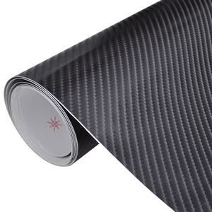 vidaXL Car Films 2 pcs 4D Black 100x150 cm+50x150 cm