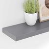 vidaXL Floating Wall Shelves 2 pcs Grey 120x23.5x3.8 cm MDF