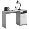 FMD Desk with 1 Drawer 123x50x76,5 cm Concrete and White