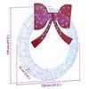 vidaXL Wreath with 150 LEDs Cold white 120 cm Acrylic