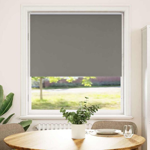 vidaXL Roller Blind Blackout Grey 90x175 cm Fabric Width 85.7 cm Polyester