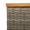 vidaXL Garden Storage Box Grey 110x50x54 cm Poly Rattan Acacia Wood