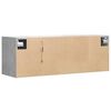 vidaXL TV Wall Cabinet with LED Lights Concrete Grey 100x31x35 cm