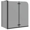 vidaXL Bath Shower Screen Black 120 x 68 x 130 cm