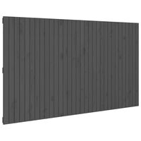 vidaXL Wall Headboard Grey 204x3x110 cm Solid Wood Pine