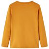 Kids' T-shirt with Long Sleeves Dark Ochre 140