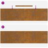 vidaXL Lawn Edging Rusty 450 x 0.05 x 25 cm Weathering Steel
