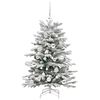vidaXL Artificial Hinged Christmas Tree White 120 cm PE and PVC