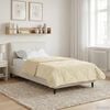 vidaXL Summer Duvet Cream 135 x 220 cm Microfiber and Teddy fleece