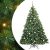 vidaXL Artificial Christmas Tree with 300 LEDs Green 210 cm PE and PVC