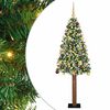 vidaXL Slim Christmas Tree Green 180 cm PVC and Solid Pine wood