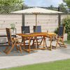 vidaXL 5 Piece Garden Dining Set Solid Wood Acacia and Textilene