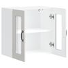 vidaXL Kitchen Wall Cabinet with Glass Door Kalmar High Gloss White Engineered Wood