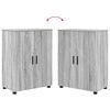 vidaXL Bathroom Furniture Set Wall-mounted with Door 4 pcs Grey Sonoma