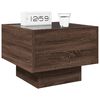 vidaXL Bedside Table with Infinity LED Brown Oak 40x40x30 cm