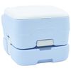 vidaXL Camping Toilet Manual Light Blue and White 41.5 x 36.5 x 30 cm