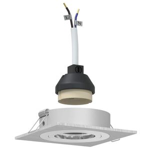 vidaXL Spotlights with Spotlights 6 pcs Silver 9 x 9 x cm Aluminium