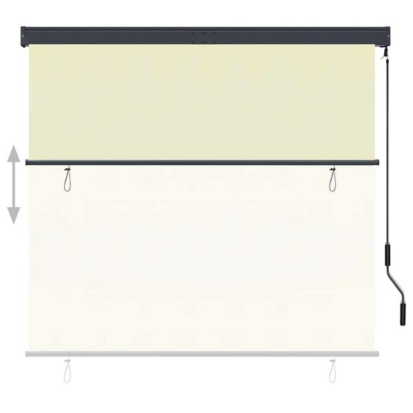 vidaXL Outdoor Roller Blind 160x250 cm Cream
