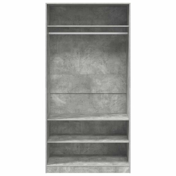 vidaXL Wardrobe Concrete Grey 100x50x200 cm Engineered Wood