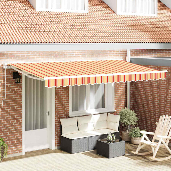 vidaXL Retractable Awning Manual Multicolour 400 x 200 cm