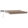 vidaXL Manual Retractable Awning with LEDs Taupe