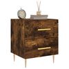 vidaXL Bedside Cabinet Smoked Oak 40x35x47.5 cm Engineered Wood