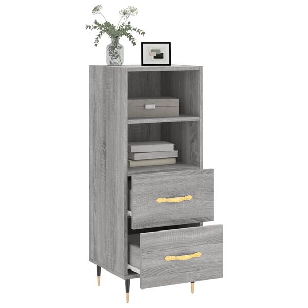 vidaXL Sideboard Grey Sonoma 34.5x34x90 cm Engineered Wood