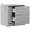 vidaXL Bedside Cabinet with LED Lights Grey Sonoma Engineered Wood