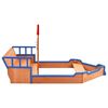 vidaXL Sandbox Pirate Ship Firwood 190x94.5x101 cm