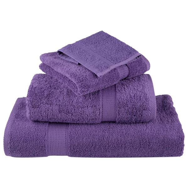 vidaXL Premium Towels SOLUND 10 pcs Purple 100x200 cm 600 gsm